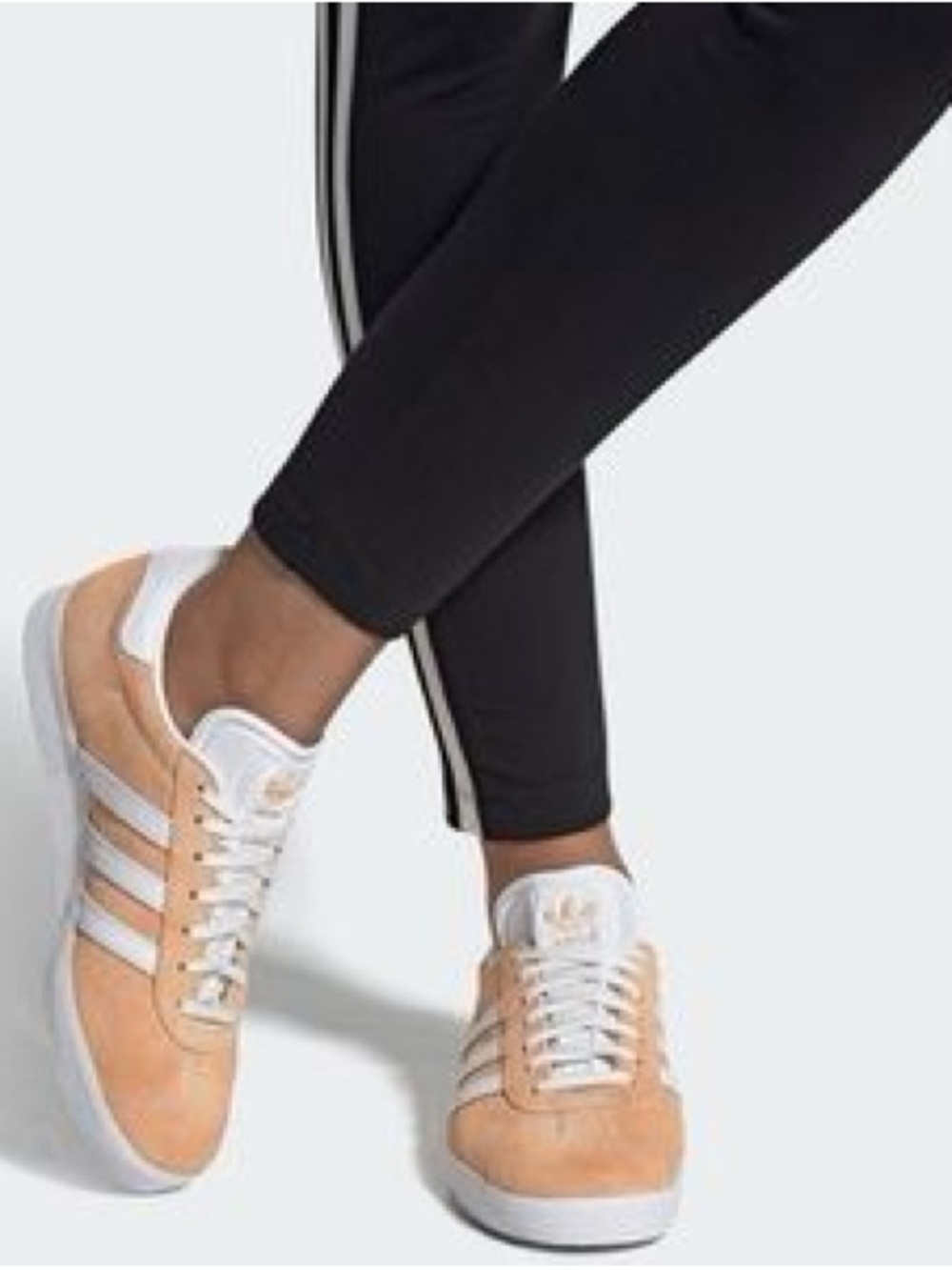 Adidas Gazelle Suede Sneakers W10 | Tan Beige with White Stripes